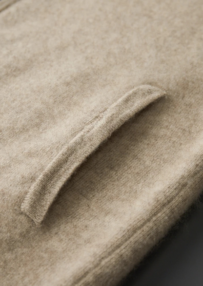 Premium Cashmere Zip Polo Cardigan | Portovelli
