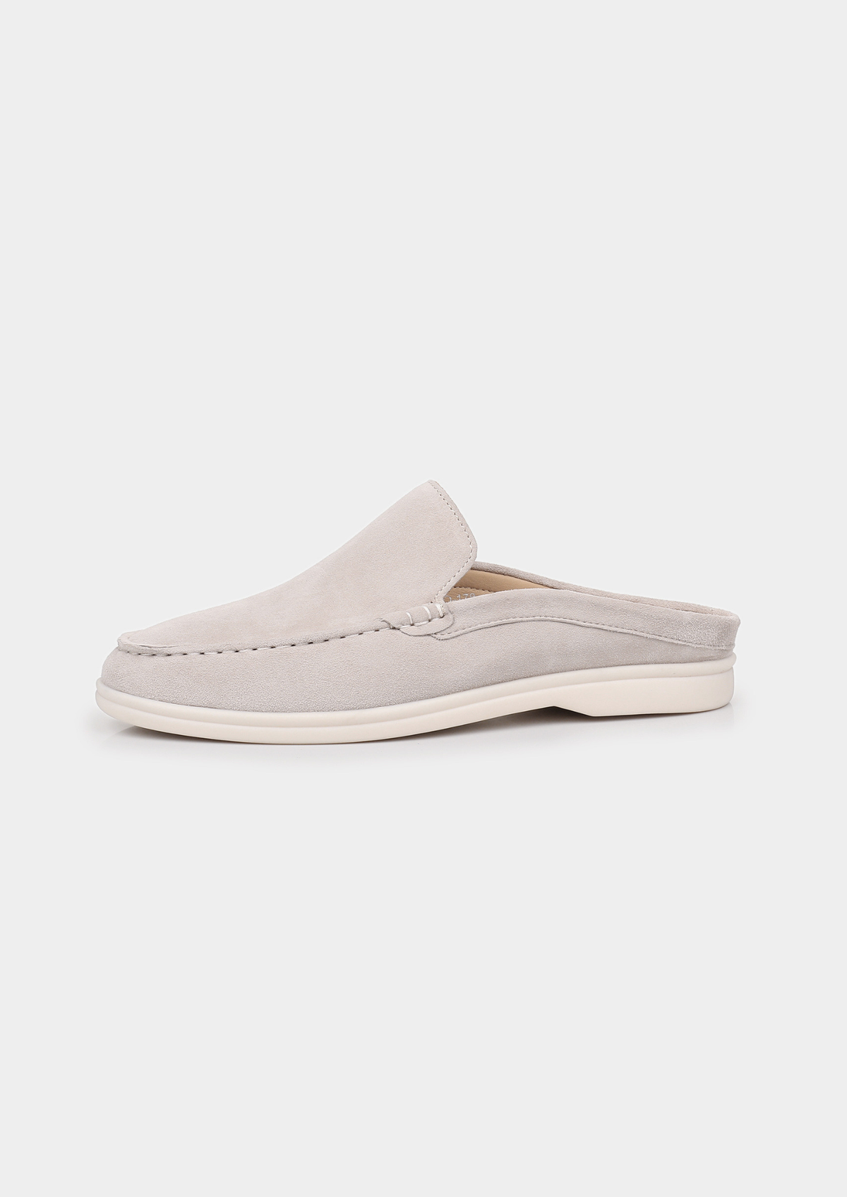 Light Gray Marina Suede Slipper | Portovelli