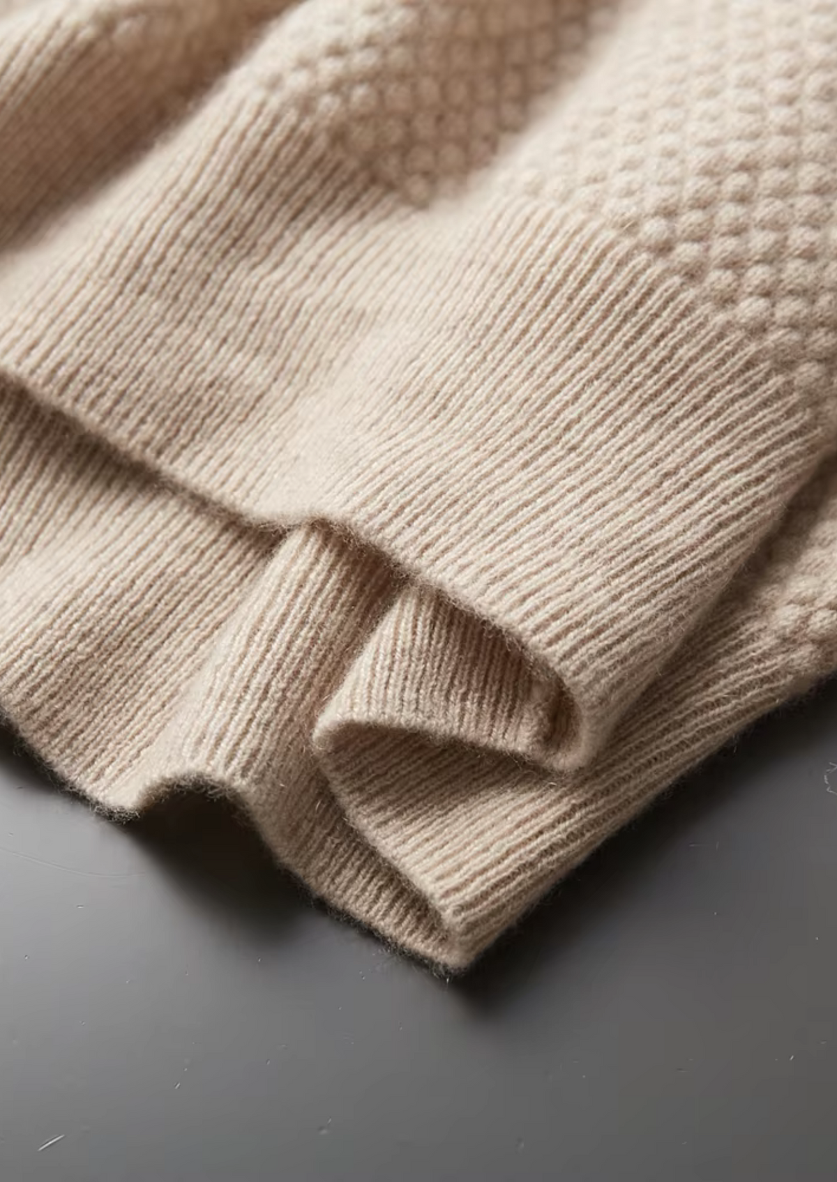 Premium Cashmere Textured Sweater Polo | Portovelli
