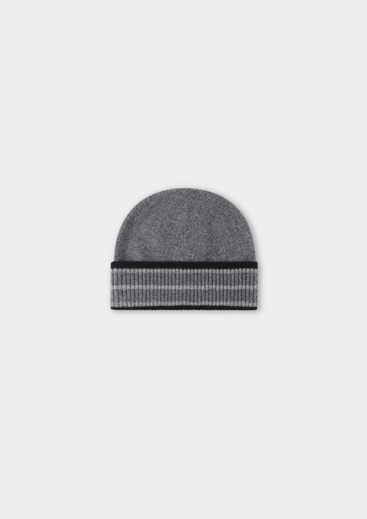 Dark Gray Merino Wool Wintertime Beanie | Portovelli