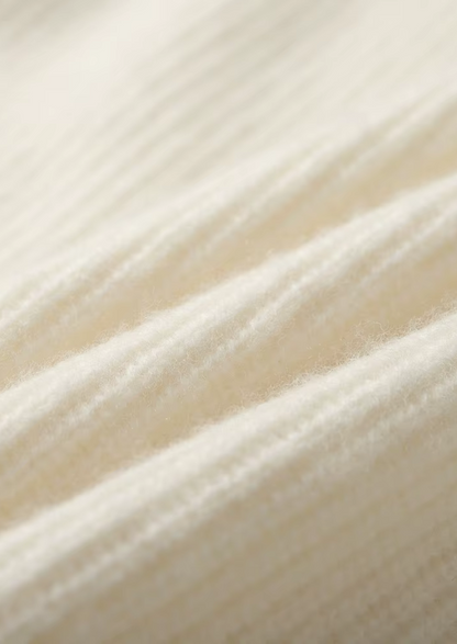 Premium Cashmere Ribbed V-Neck Sweater | Portovelli