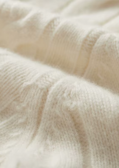 Pure Extra-Fine Merino Wool Dual-Zip Cable Cardigan | Portovelli