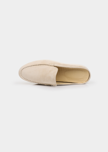 Ivory Marina Suede Slipper | Portovelli