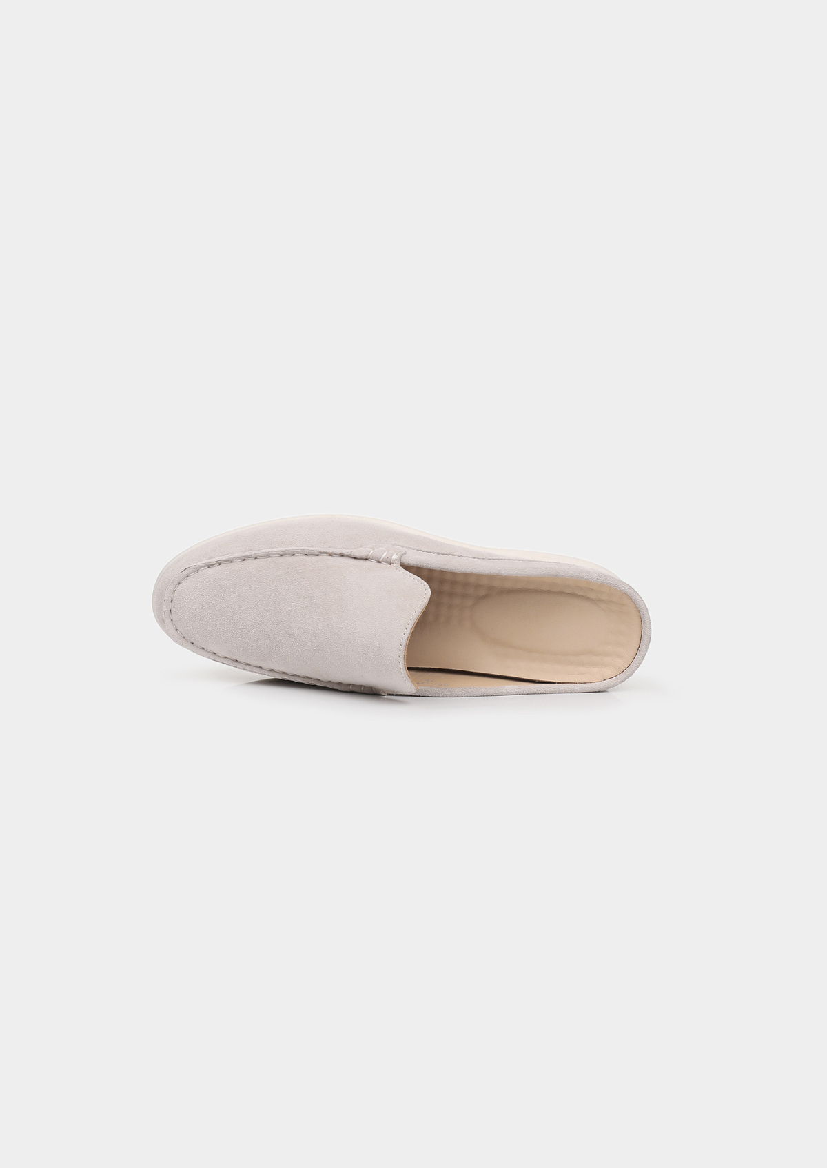 Light Gray Marina Suede Slipper | Portovelli