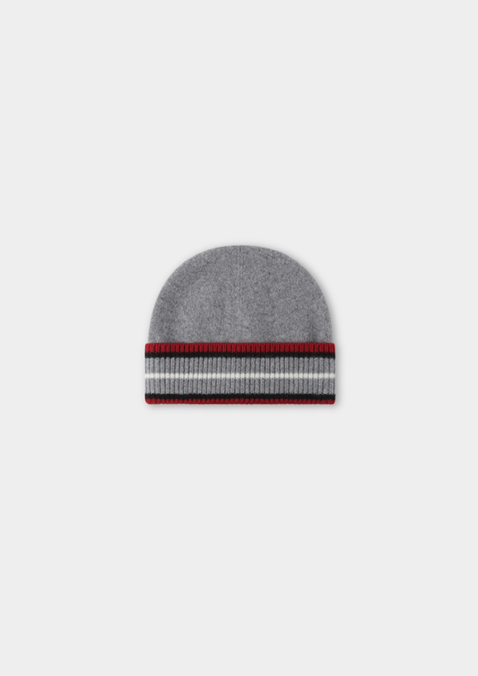 Light Gray Merino Wool Wintertime Beanie | Portovelli