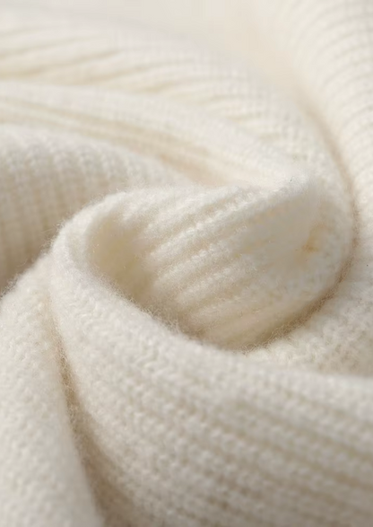 Premium Cashmere Ribbed V-Neck Sweater | Portovelli