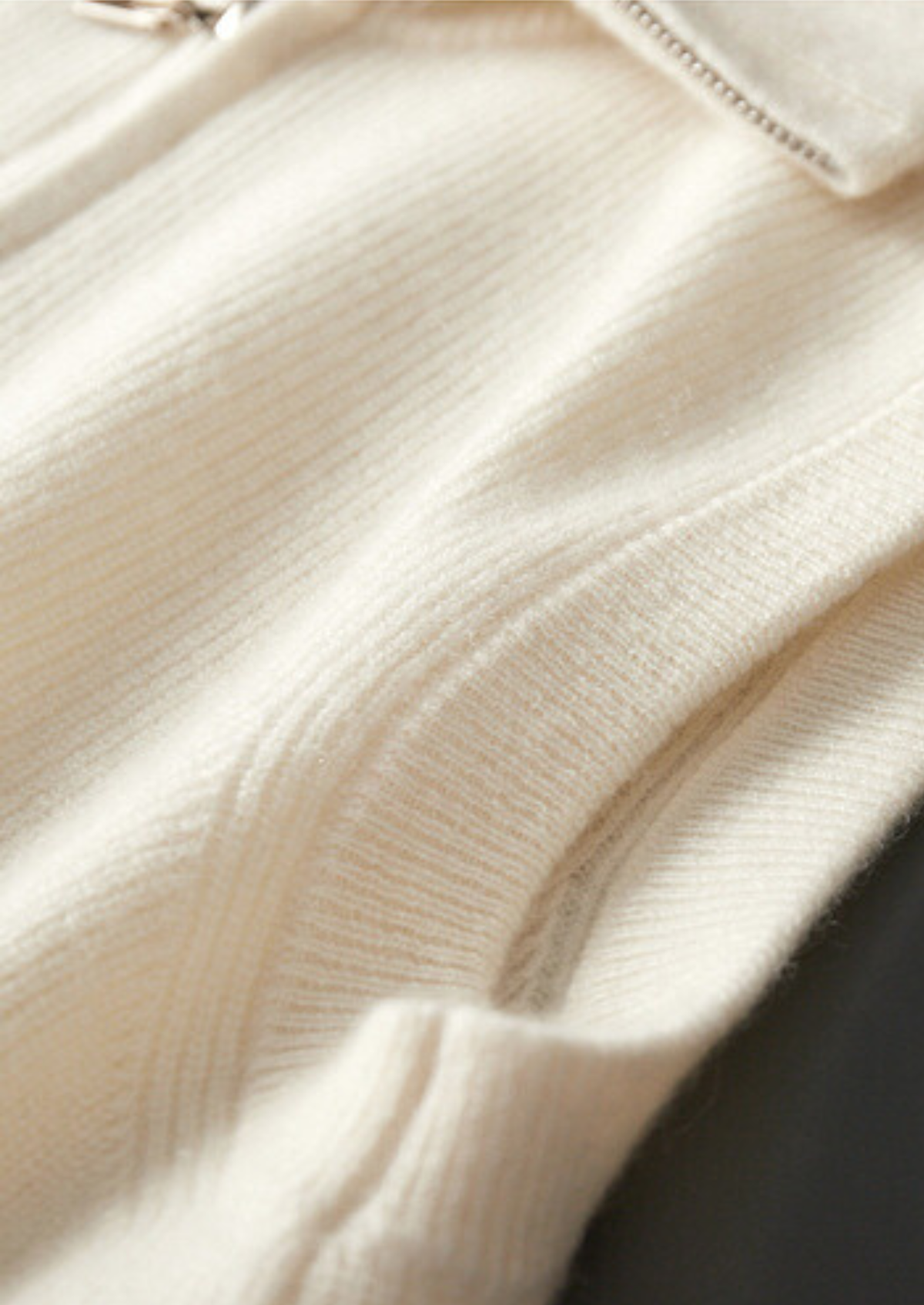 Pure Cashmere Ivory Body Warmer Vest | Portovelli