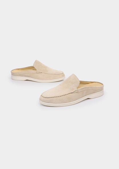Ivory Marina Suede Slipper | Portovelli