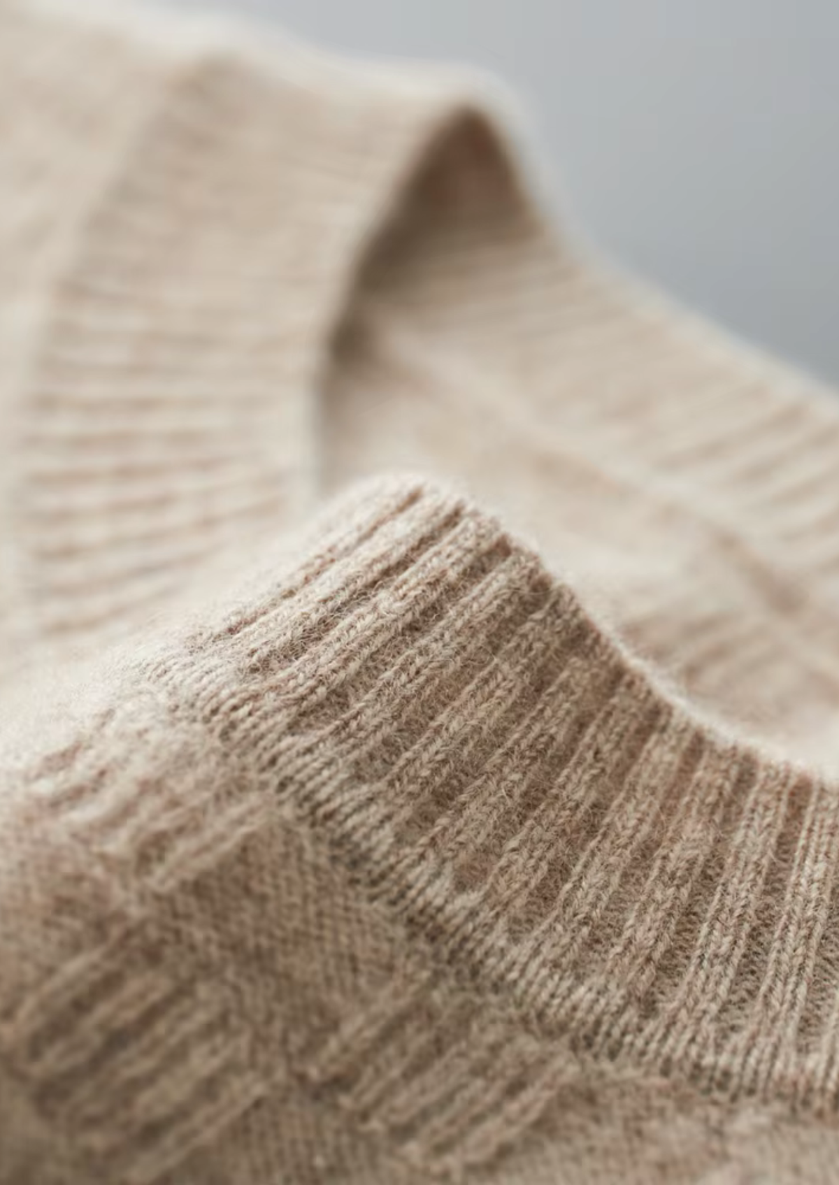 Premium Cashmere Textured Crewneck | Portovelli