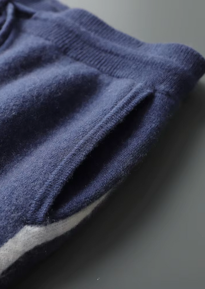 Premium Cashmere Navy Blue Milano Leisure Set | Portovelli