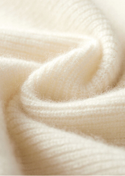Pure Cashmere Ivory Body Warmer Vest | Portovelli