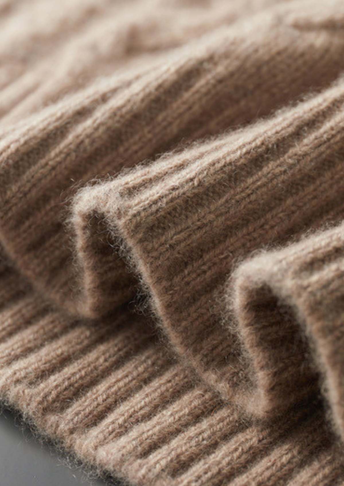 Pure Cashmere Beige Cable Half Zip Sweater | Portovelli