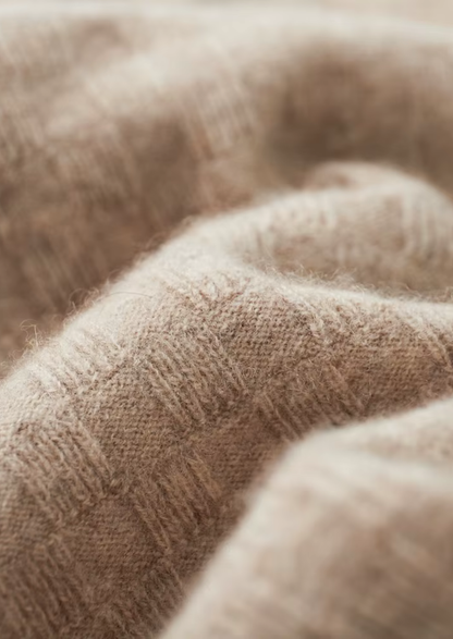 Premium Cashmere Textured Crewneck | Portovelli