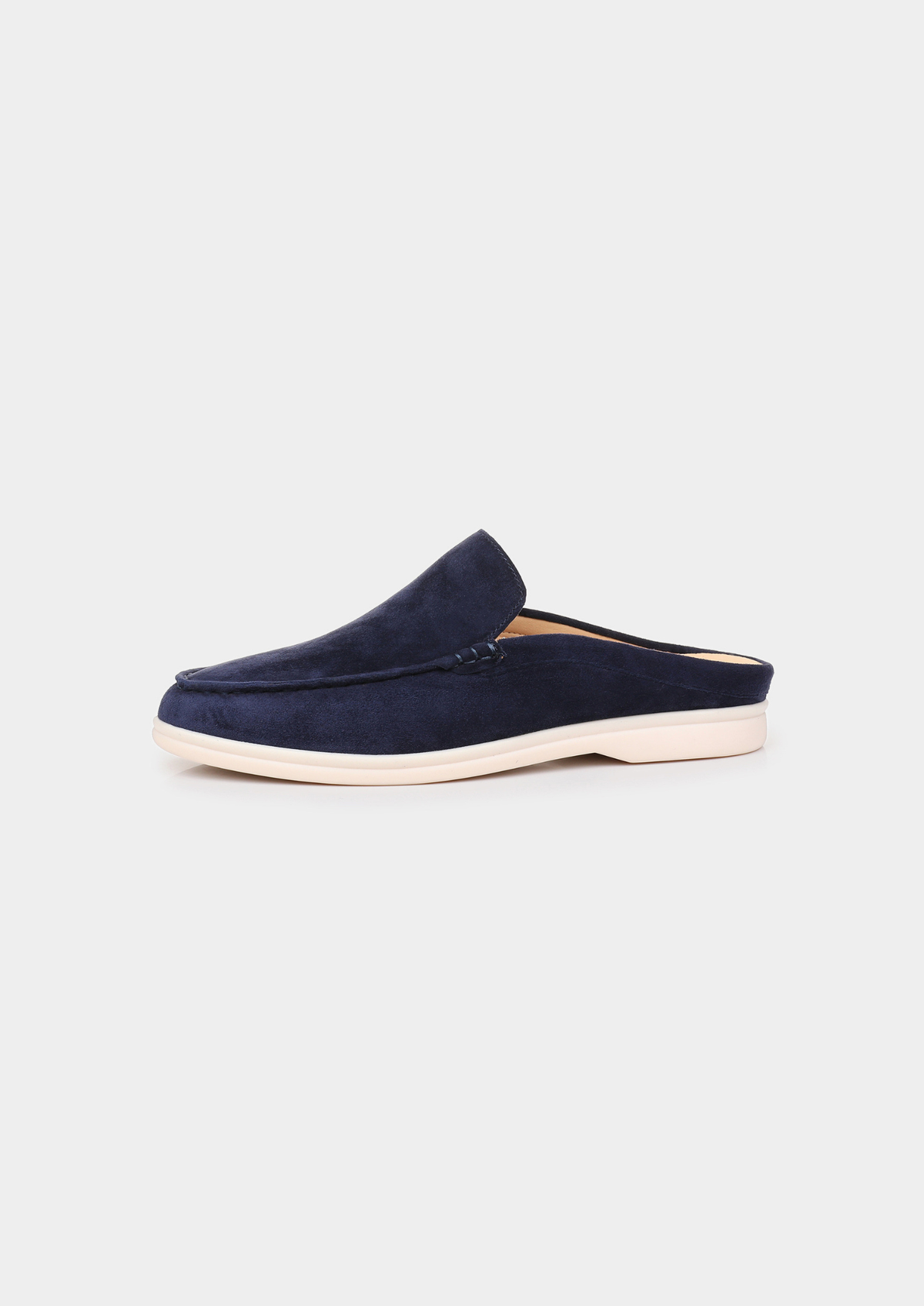 Navy Blue Marina Suede Slipper | Portovelli