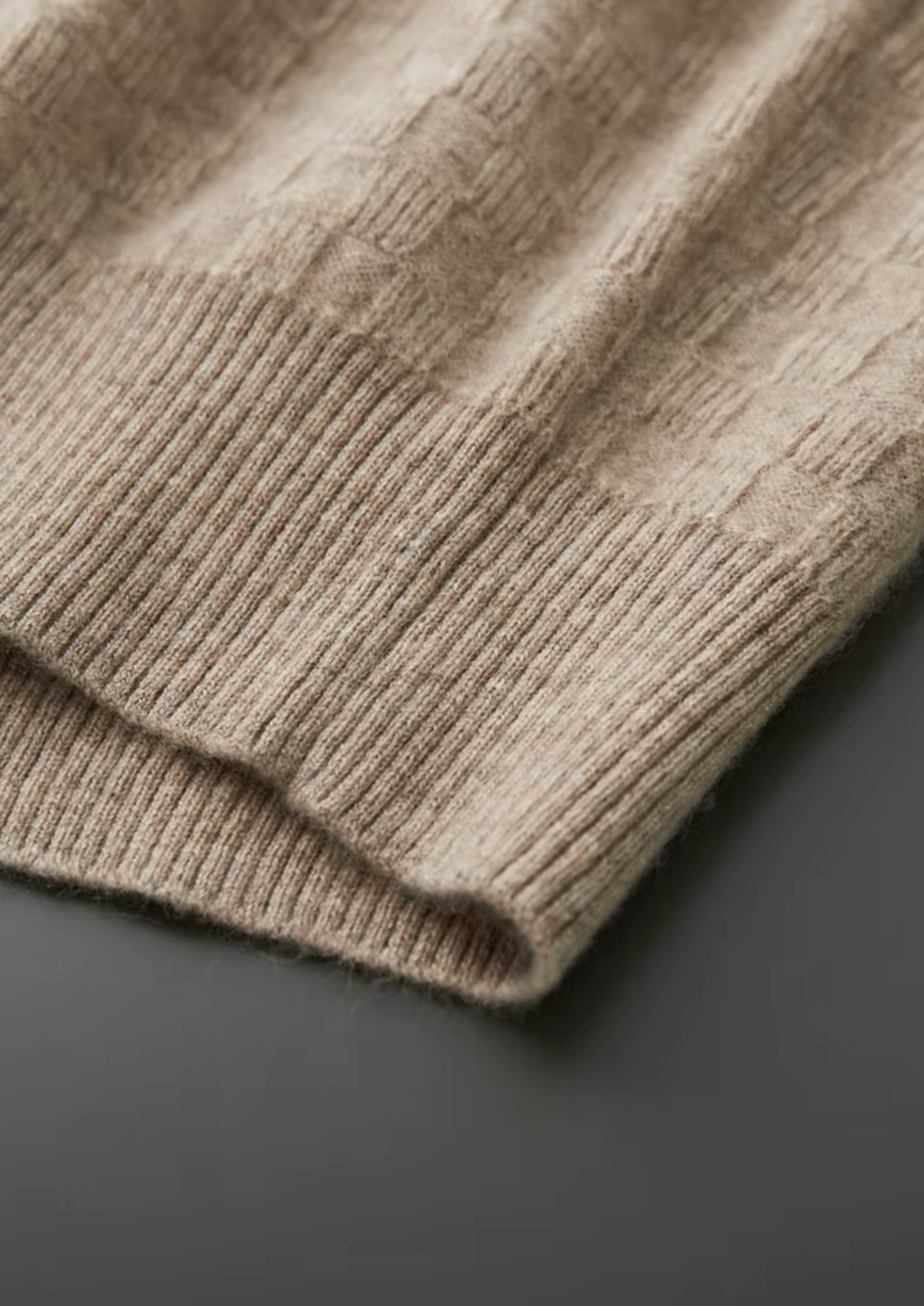 Premium Cashmere Textured Crewneck | Portovelli