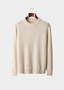 Pure Cashmere Ivory Herringbone Crewneck