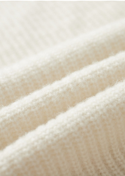 Pure Extra-Fine Merino Wool Ribbed Raglan Crewneck | Portovelli