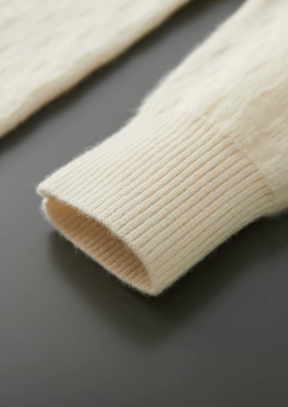 Premium Cashmere Textured Crewneck | Portovelli