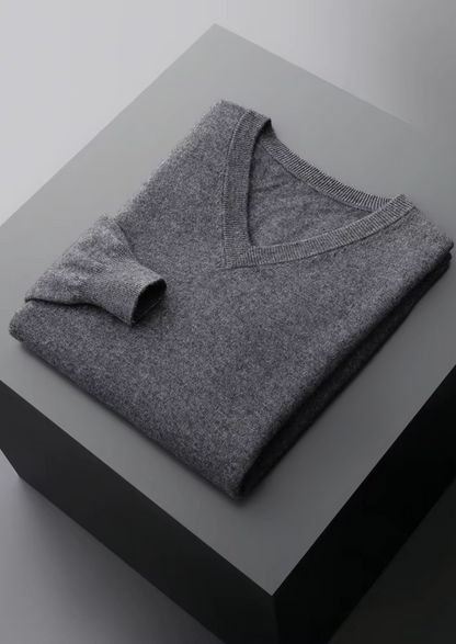 Pure Extra-Fine Merino Wool Classic V-Neck Sweater | Portovelli