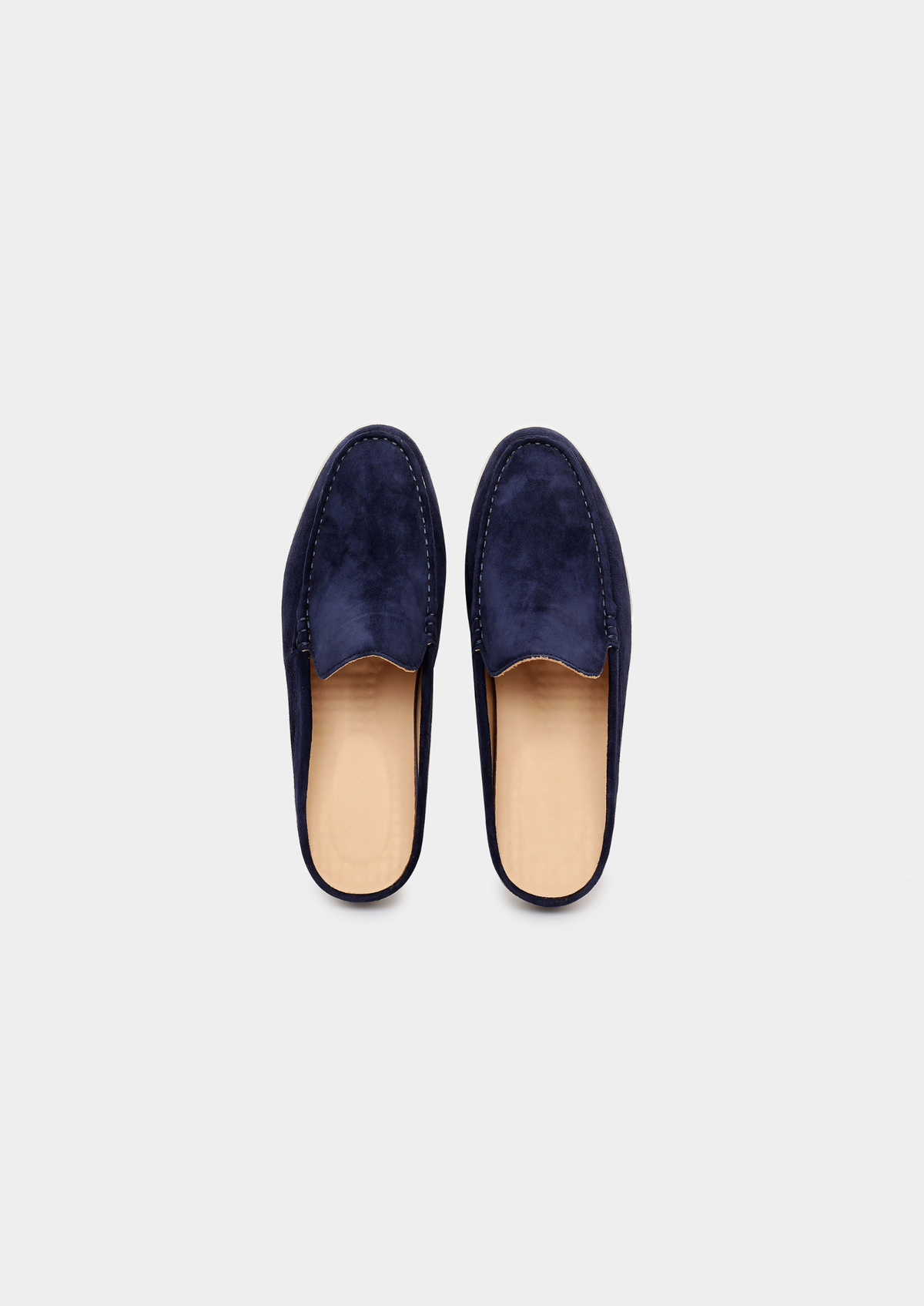 Navy Blue Marina Suede Slipper | Portovelli