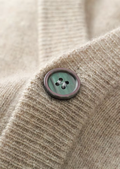Pure Extra-Fine Merino Wool Essential Cardigan | Portovelli