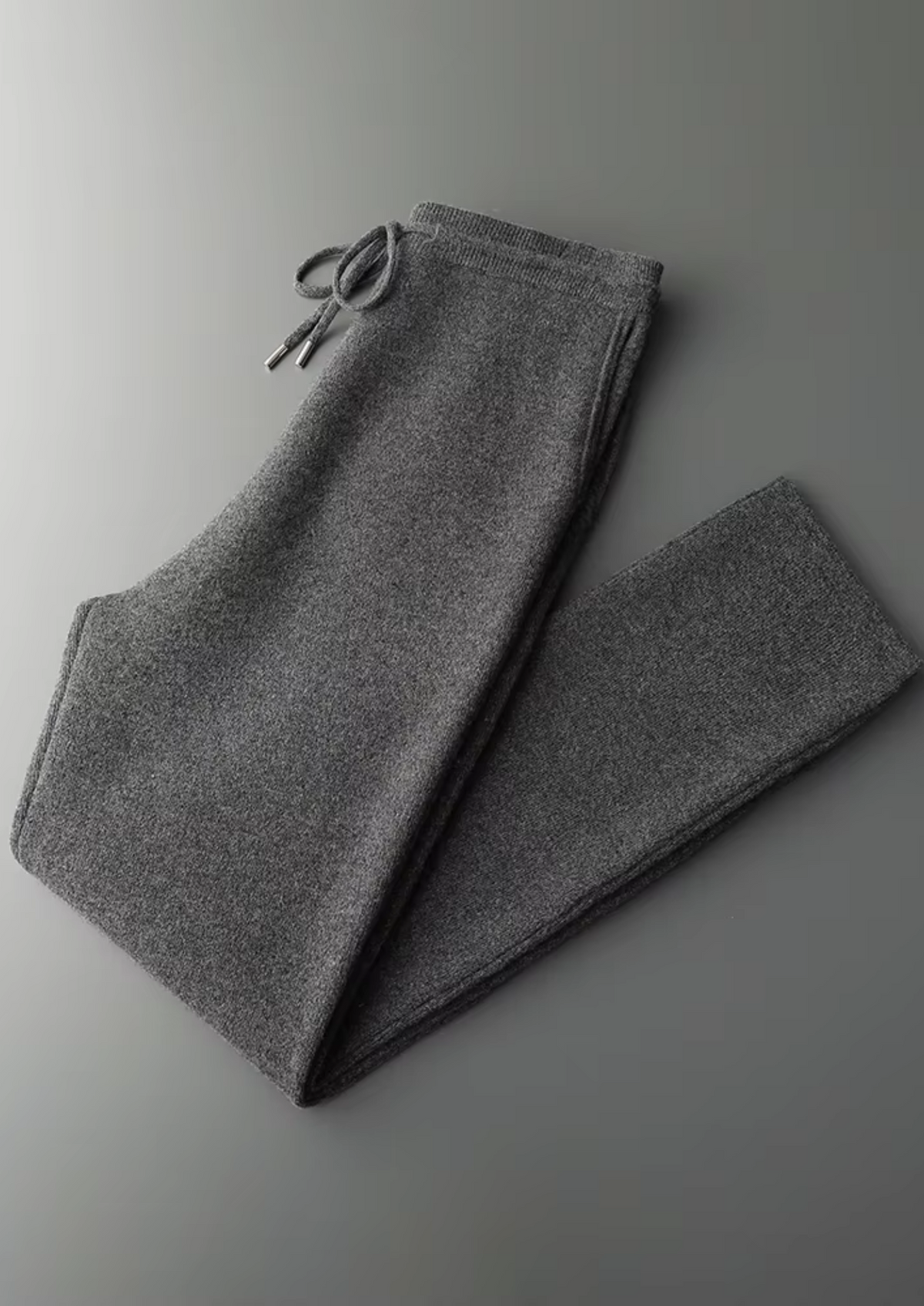 Pure Extra-Fine Merino Wool Dark Gray Savro Set | Portovelli