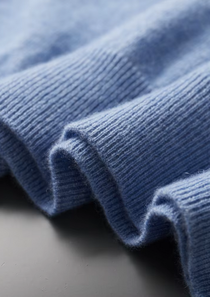 Premium Cashmere Mock Neck T-Shirt | Portovelli