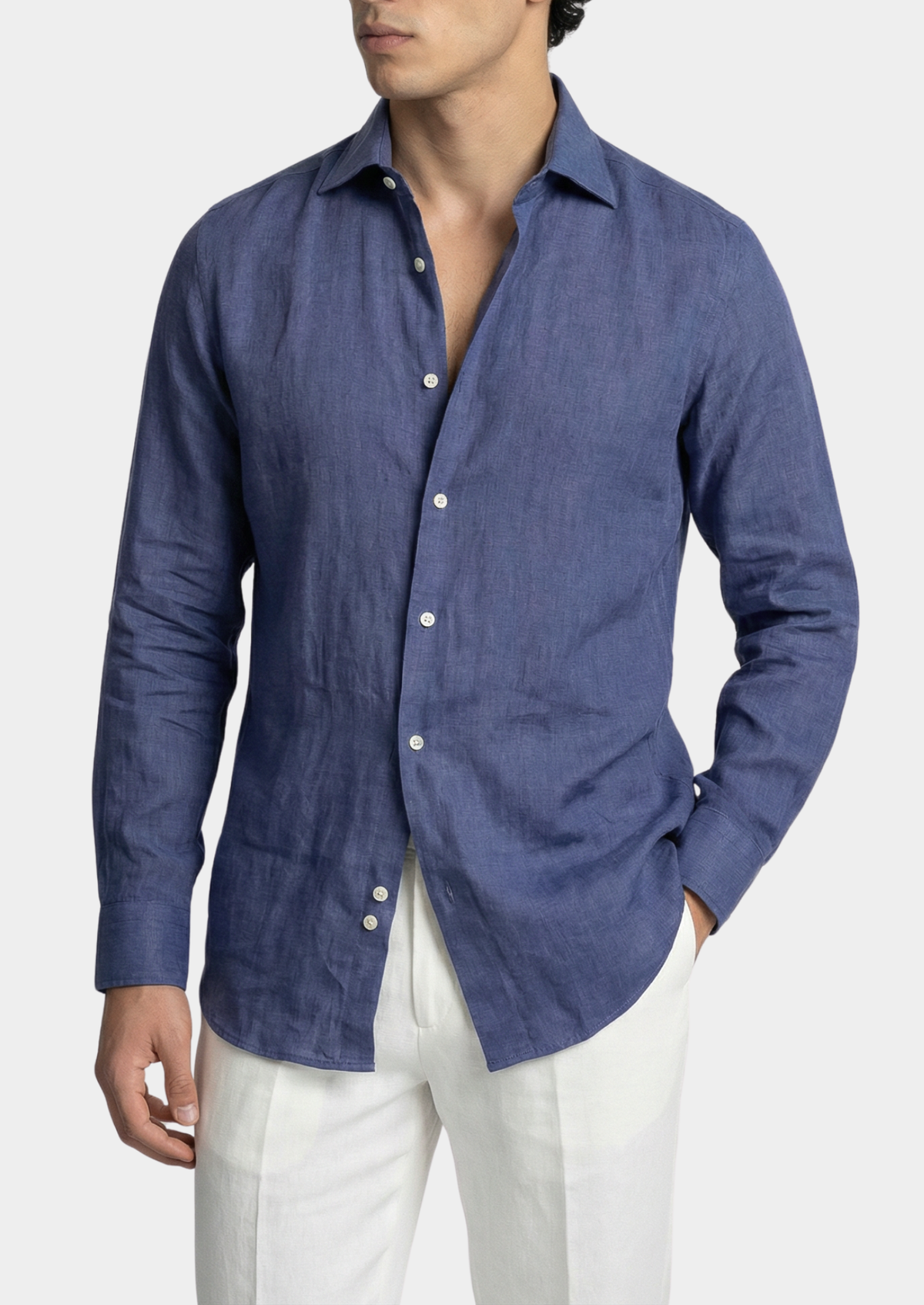 Portofino Coastal Shirt - Blue | Portovelli