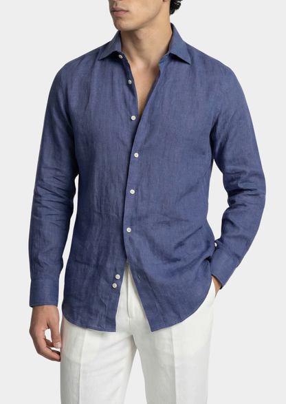 Portofino Coastal Shirt - Blue | Portovelli