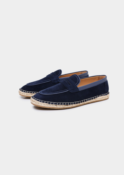 Penny Seaside Espadrilles - Navy Blue | Portovelli