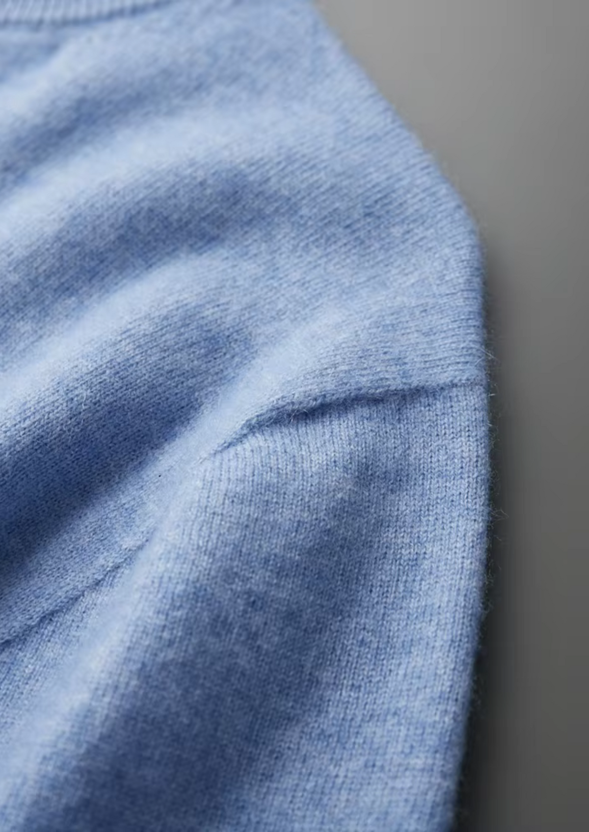 Premium Cashmere Mock Neck T-Shirt
