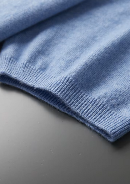 Premium Cashmere Mock Neck T-Shirt