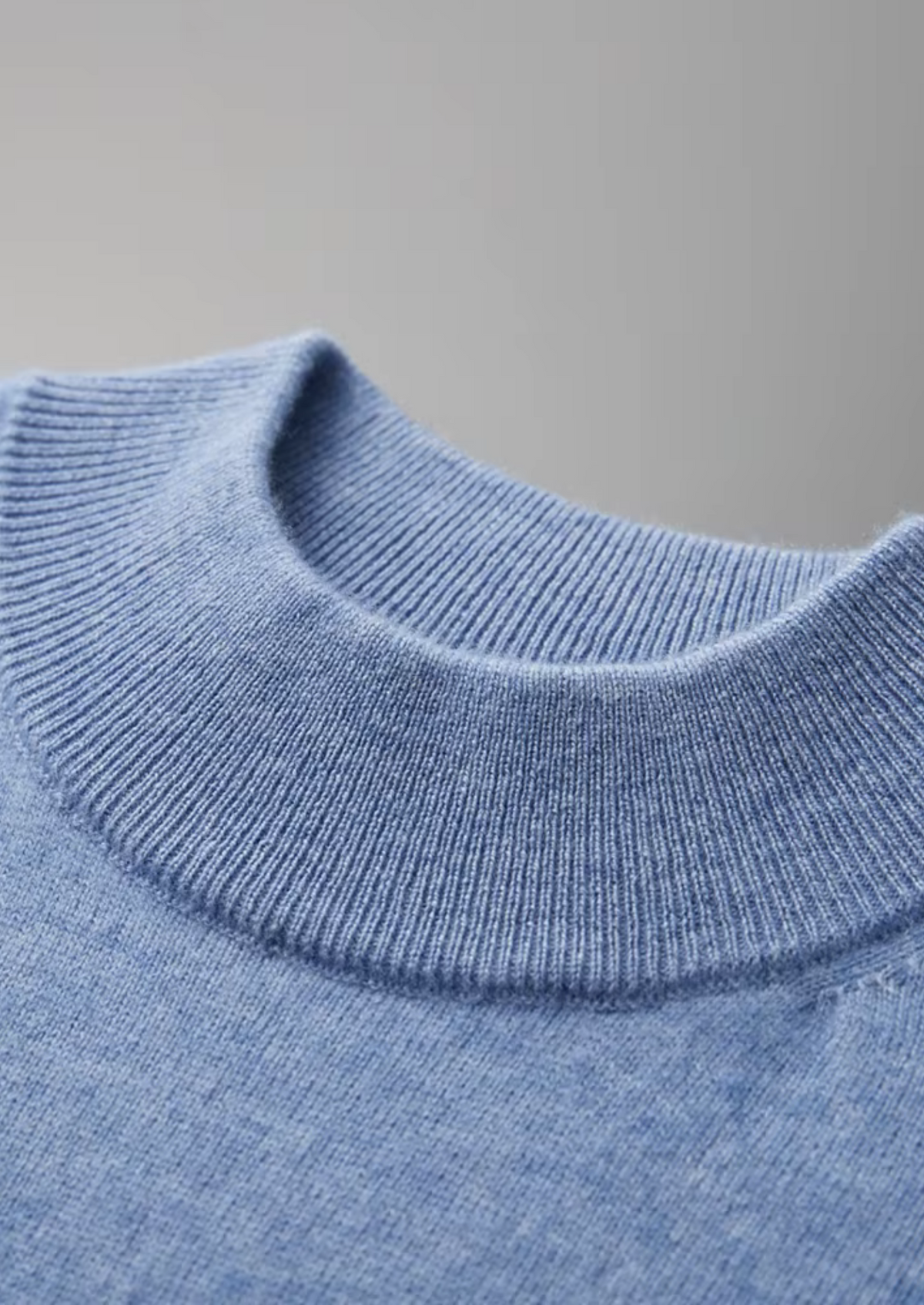 Premium Cashmere Mock Neck T-Shirt