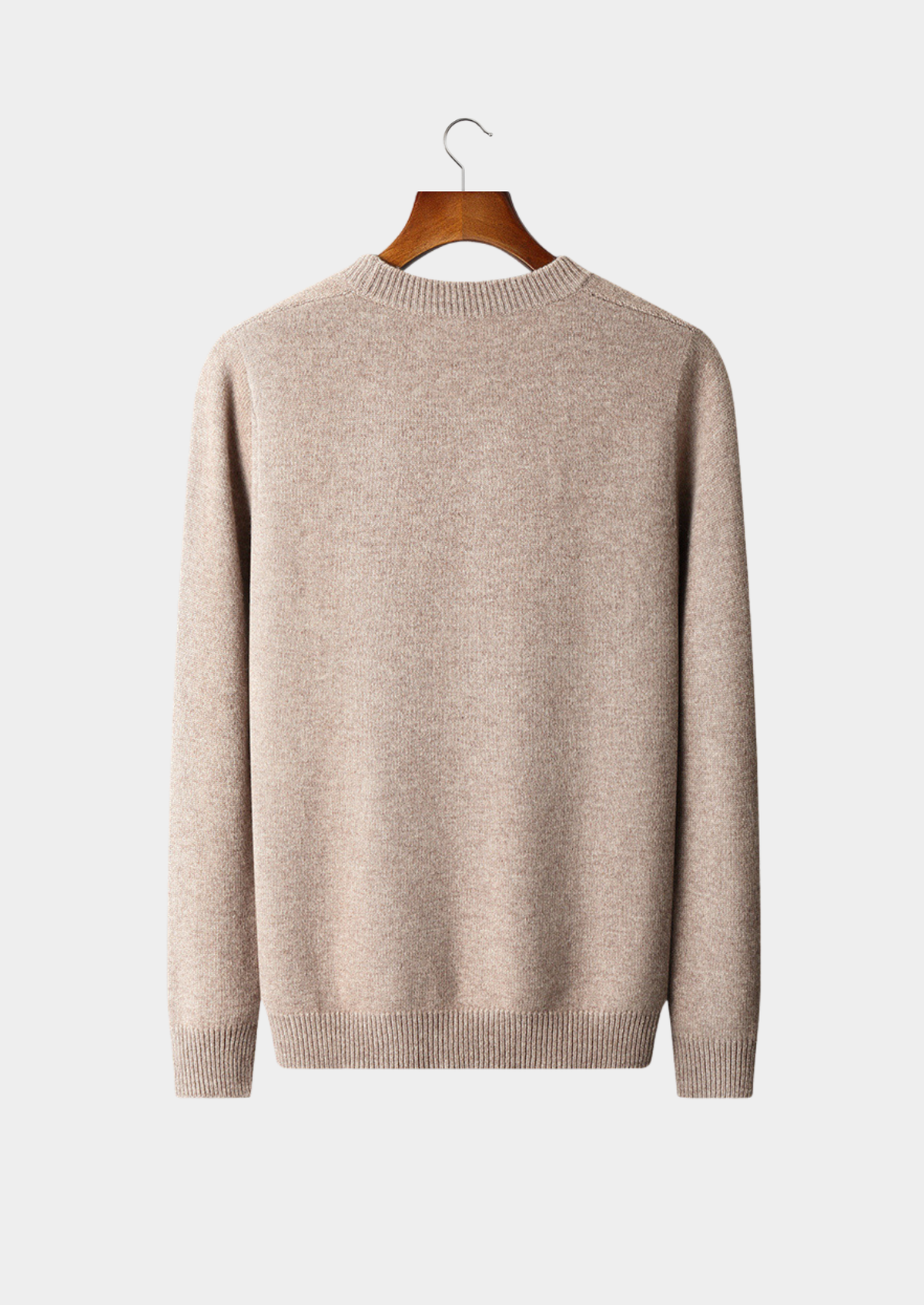Pure Extra-Fine Merino Wool Cable Crewneck | Portovelli
