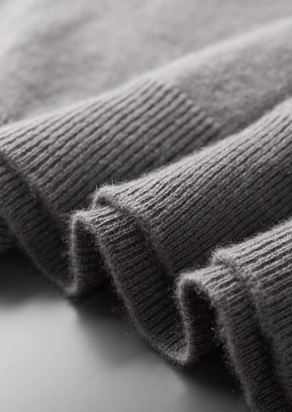 Premium Cashmere Classic Crewneck T-Shirt - Ashen Truffle | Portovelli