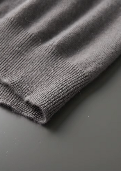 Premium Cashmere Classic Crewneck T-Shirt - Ashen Truffle | Portovelli