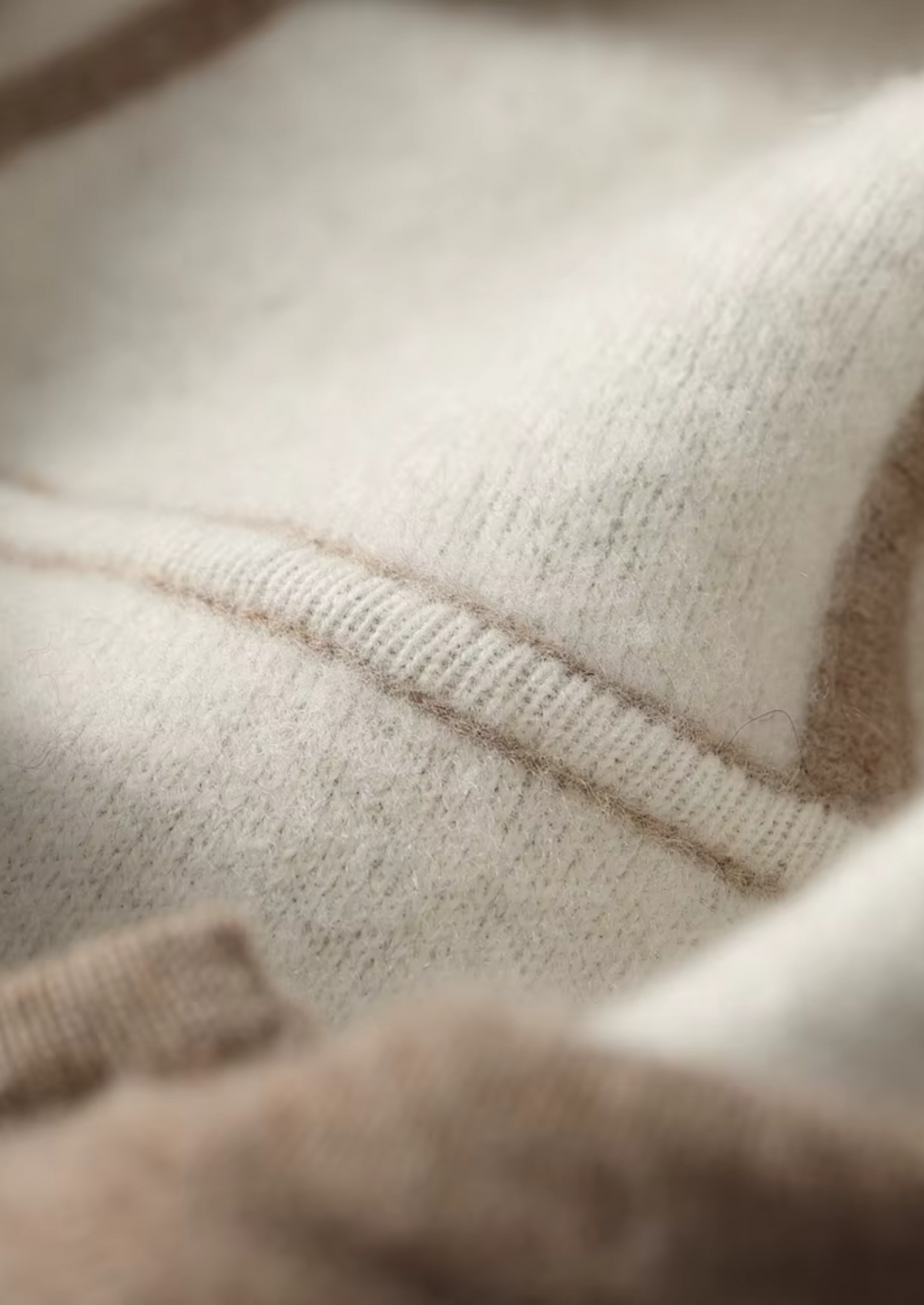 Premium Cashmere Two Tone Zipper Hoodie | Portovelli