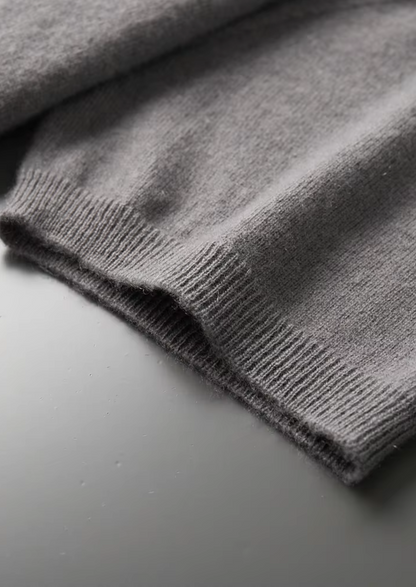 Premium Cashmere Classic Crewneck T-Shirt - Ashen Truffle | Portovelli