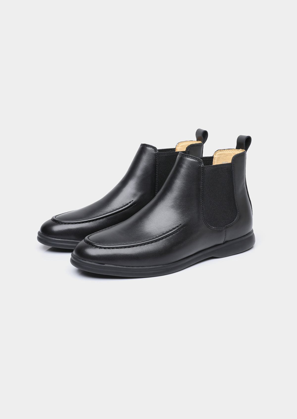 Black Leather Chelsea Boot | Portovelli