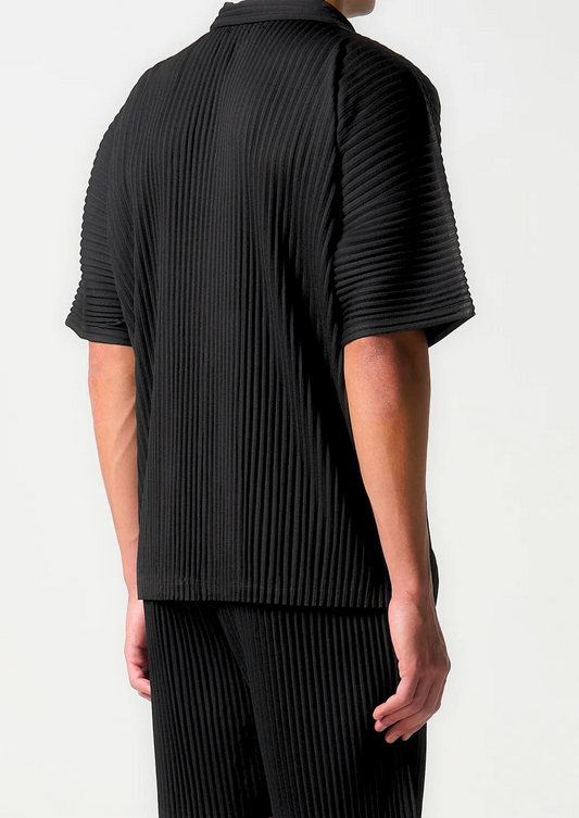 Black Pleated Summer Set | Portovelli