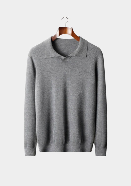 Premium Cashmere Buttonless Sweater Polo | Portovelli