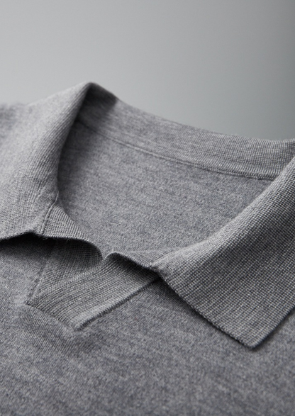 Premium Cashmere Buttonless Sweater Polo | Portovelli