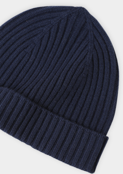 Pure Extra-Fine Merino Wool Wintertime Essentials - Navy Blue | Portovelli
