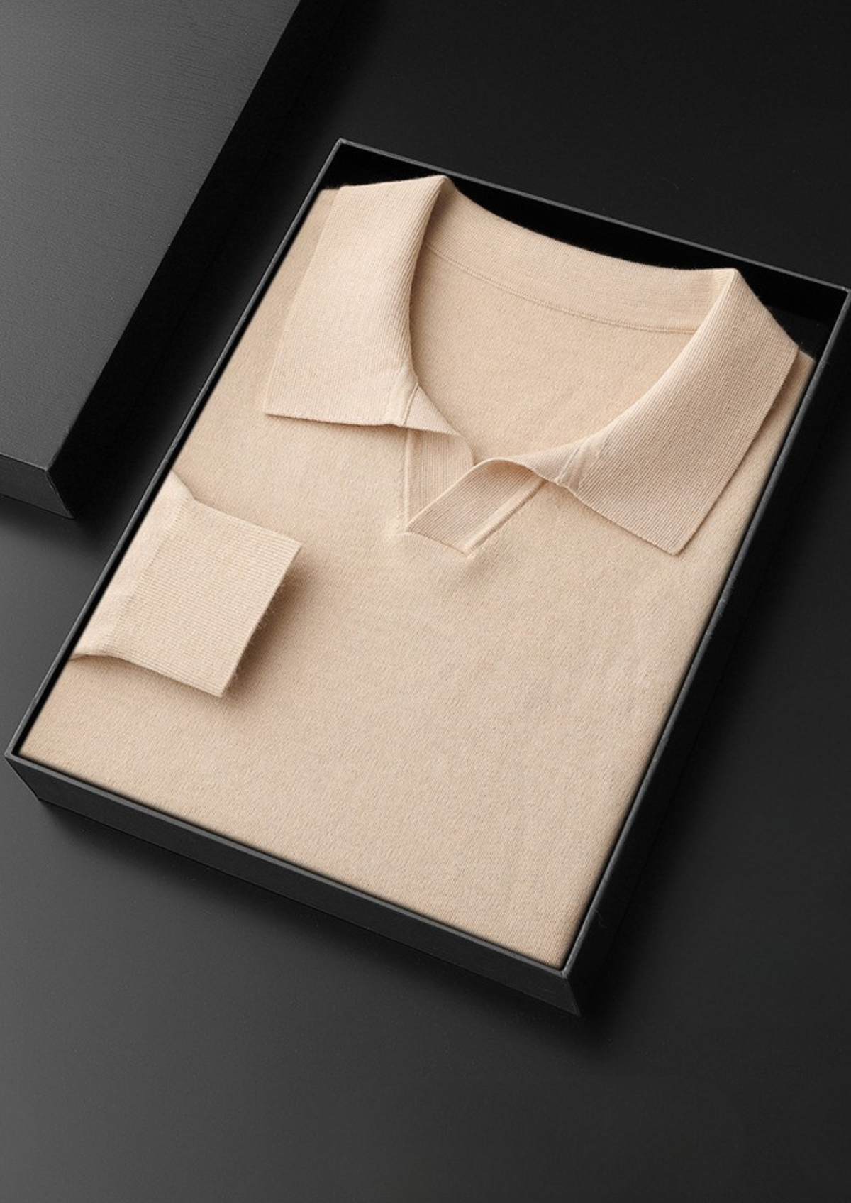 Premium Cashmere Buttonless Sweater Polo | Portovelli