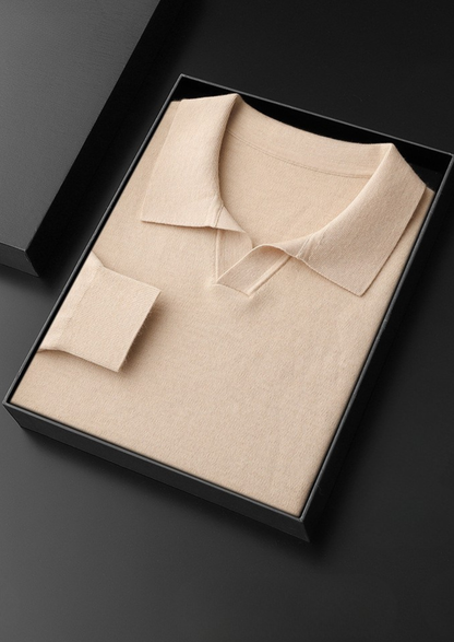 Premium Cashmere Buttonless Sweater Polo | Portovelli