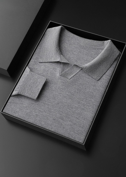Premium Cashmere Buttonless Sweater Polo | Portovelli