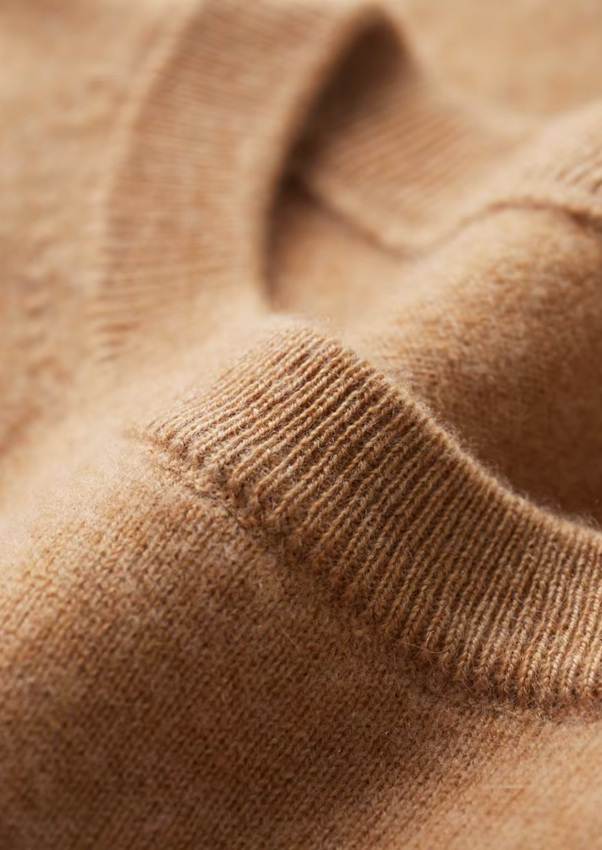 Premium Cashmere Classic Crewneck T-Shirt - Honey Mustard | Portovelli