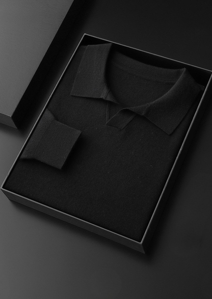 Premium Cashmere Buttonless Sweater Polo | Portovelli