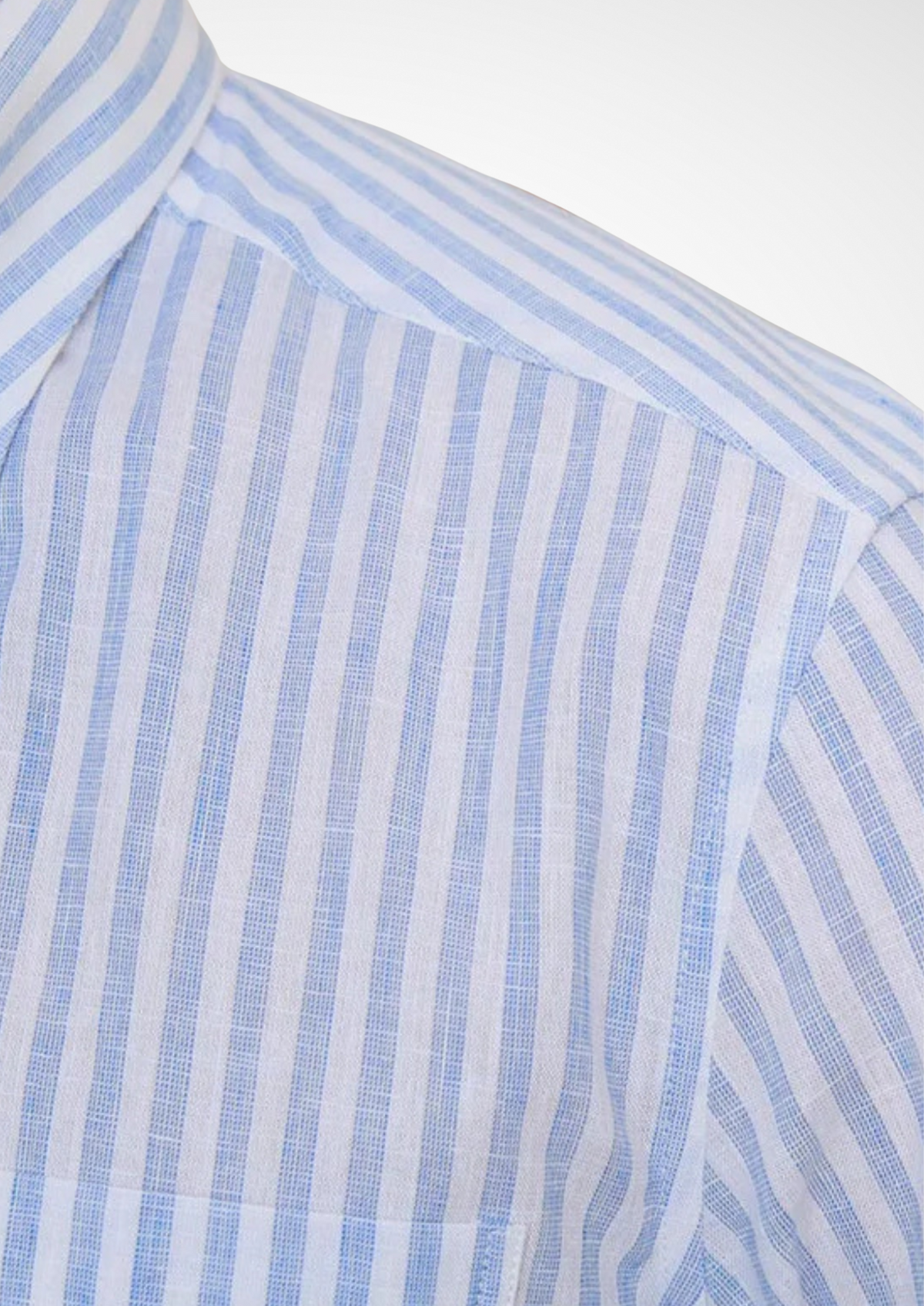 Portofino Striped Coastal Shirt - Light Blue | Portovelli