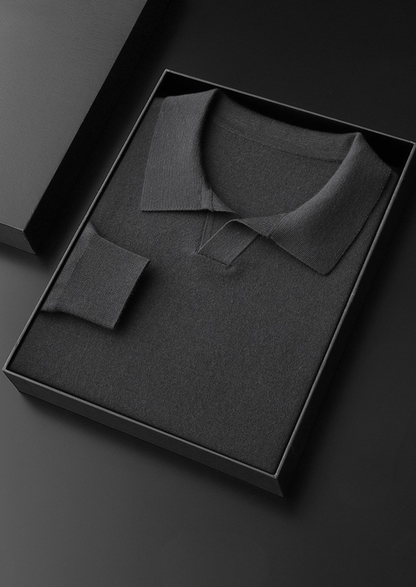 Premium Cashmere Buttonless Sweater Polo | Portovelli